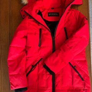 Red Guess Winter coat- Like new